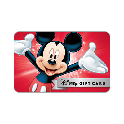 DISNEY<sup>&reg;</sup> $25 Gift Card - One card. A world of possibilities! Use a Disney Gift Card at Disney destinations nationwide for practically all things Disney to shop, dine, stay and play! Redeem at the Walt Disney World® Resort, Disneyland® Resort, Disney Cruise Line®, Disney Store locations in the U.S., DisneyStore.com and beyond