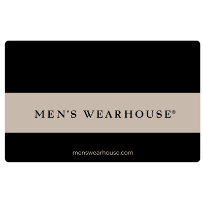 MEN'S WEARHOUSE<sup>&reg;</sup> $25 Gift Card - Buy men’s suits, dress shirts, ties, dress shoes and more at great prices! 
