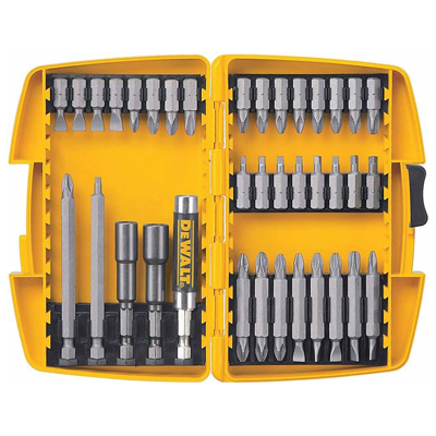 DEWALT<sup>&reg;</sup> 37pc Screwdriver Set - This set of heat-treated screw and nutdriver bits is a great choice for the demanding professional. Strength, durability and dependability is exactly what you get with this 37-Piece Set. The advanced hardening process used in the creation of these tools allows them to provide higher torque and improved driving power, so you get jobs done faster and more efficiently.